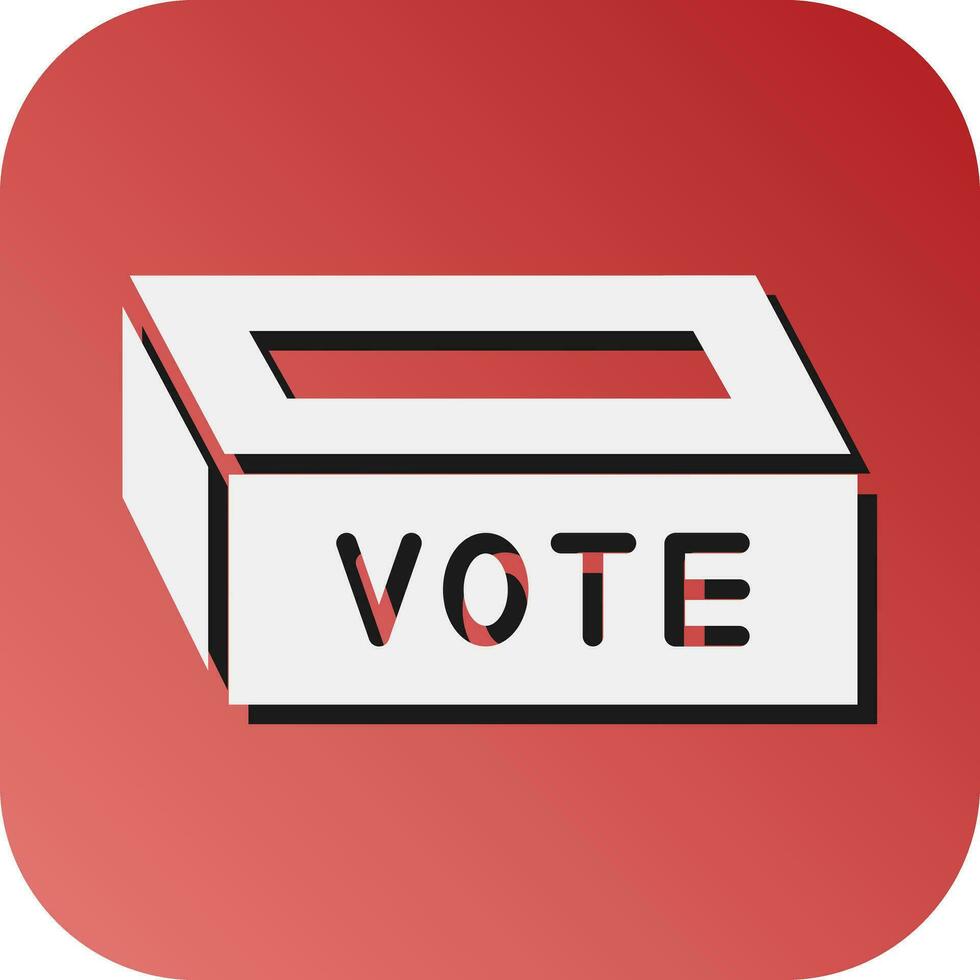 Polling Place Vector Glyph Gradient Background Icon For Personal And Commercial Use.