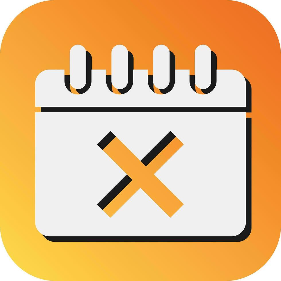 Reject Vector Glyph Gradient Background Icon For Personal And Commercial Use.