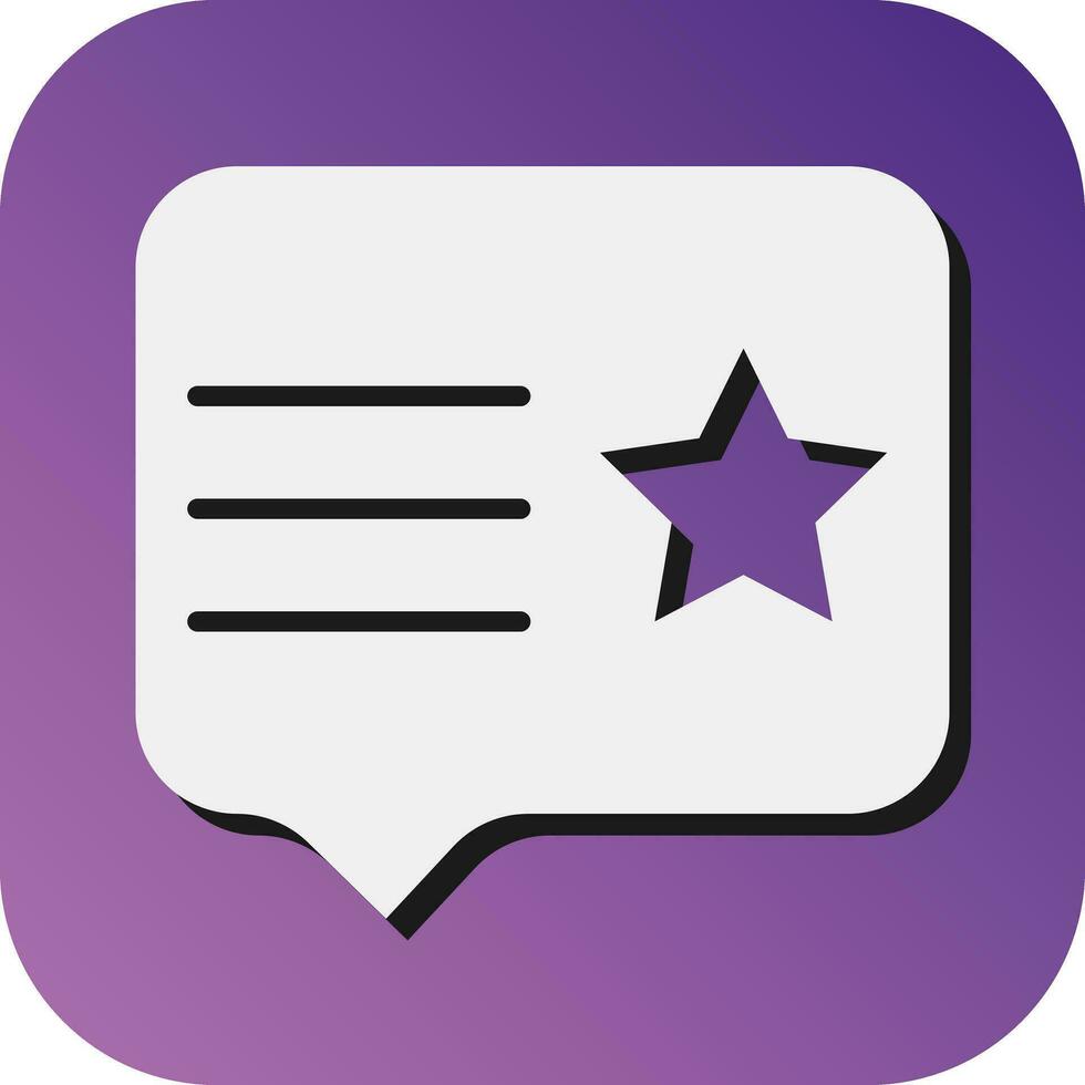 Reviews Vector Glyph Gradient Background Icon For Personal And Commercial Use.