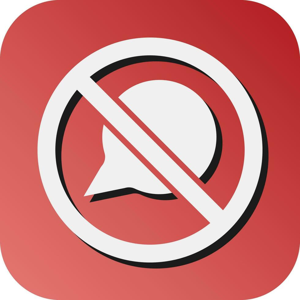 No Message Vector Glyph Gradient Background Icon For Personal And Commercial Use.