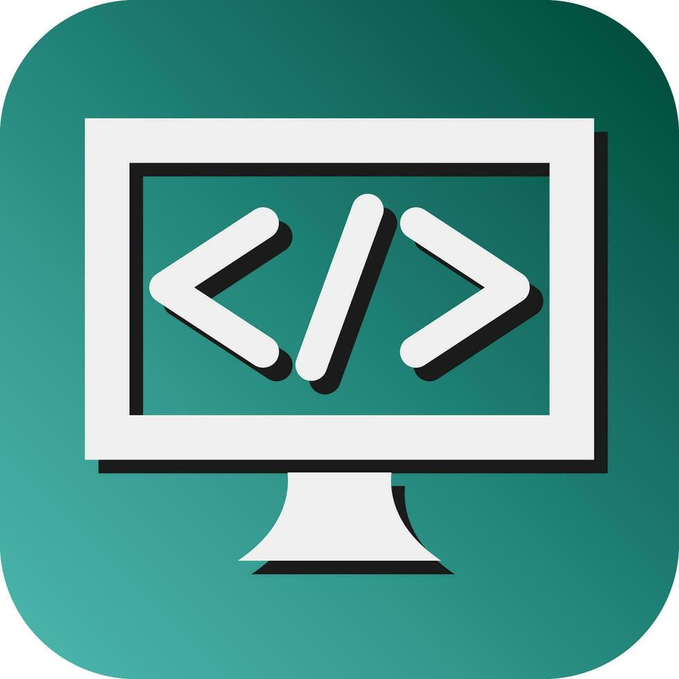 Programming Vector Glyph Gradient Background Icon For Personal And Commercial Use.