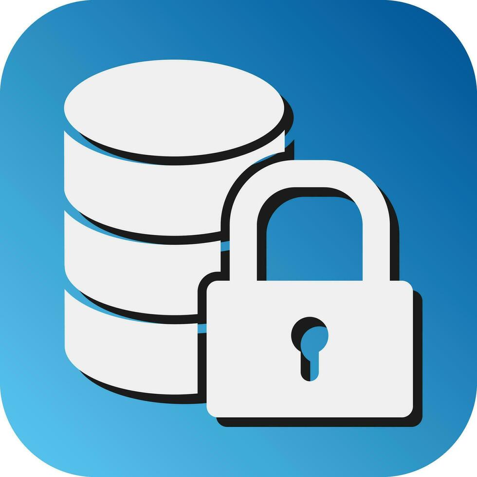 Secure Data Vector Glyph Gradient Background Icon For Personal And Commercial Use.