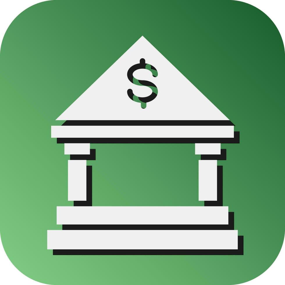 Bank Vector Glyph Gradient Background Icon For Personal And Commercial Use.