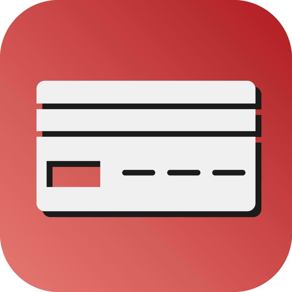 Debit Card Vector Glyph Gradient Background Icon For Personal And Commercial Use.