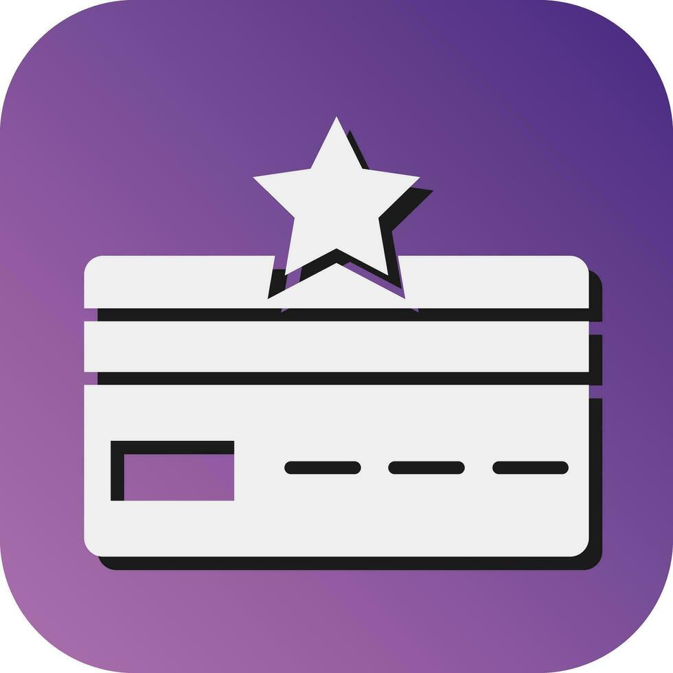 Loyalty Card Vector Glyph Gradient Background Icon For Personal And Commercial Use.