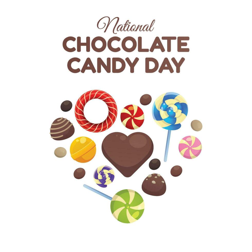 National Chocolate Candy Day design template good for celebration usage. candy vector image. candy vector design. vector eps 10.