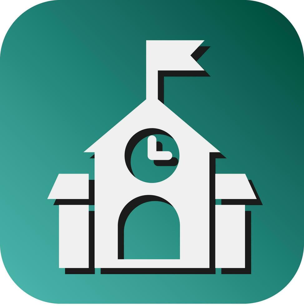 School Vector Glyph Gradient Background Icon For Personal And Commercial Use.