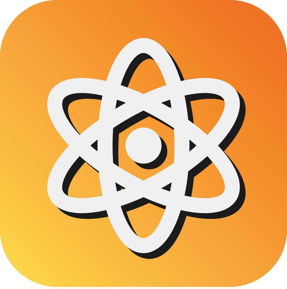 Atom Vector Glyph Gradient Background Icon For Personal And Commercial Use.