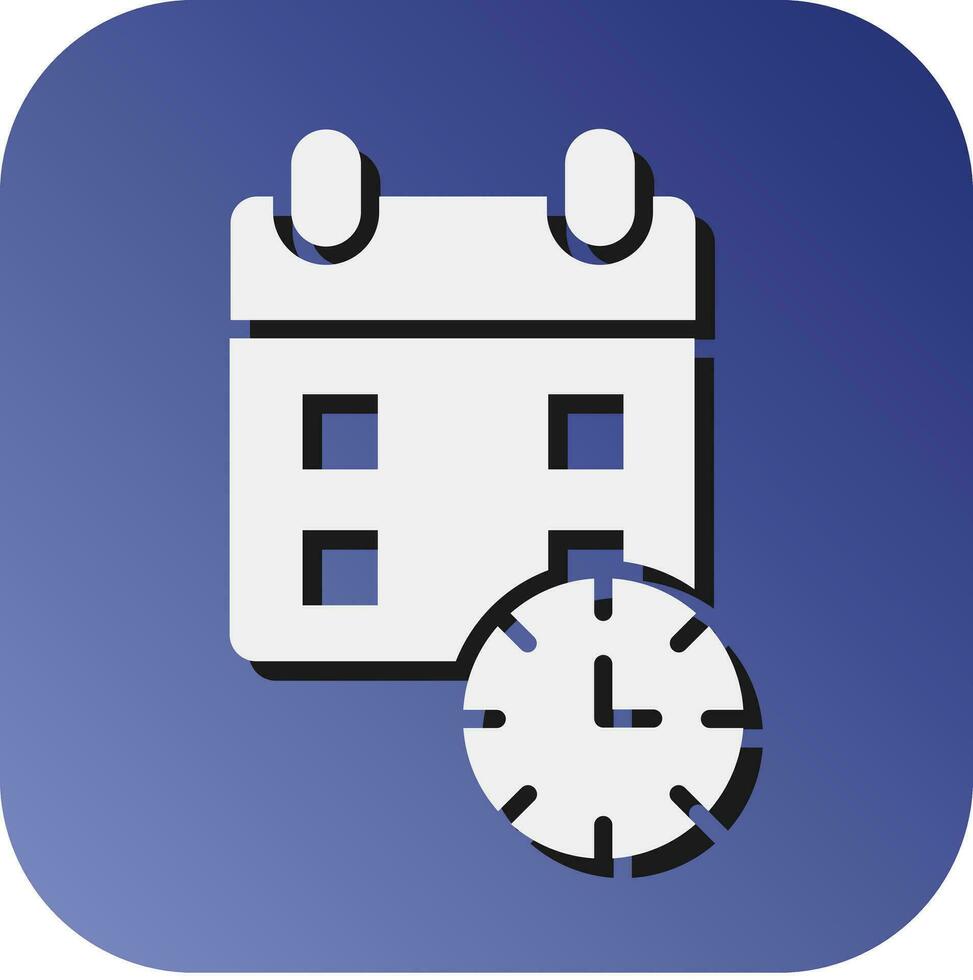 Timetable Vector Glyph Gradient Background Icon For Personal And Commercial Use.