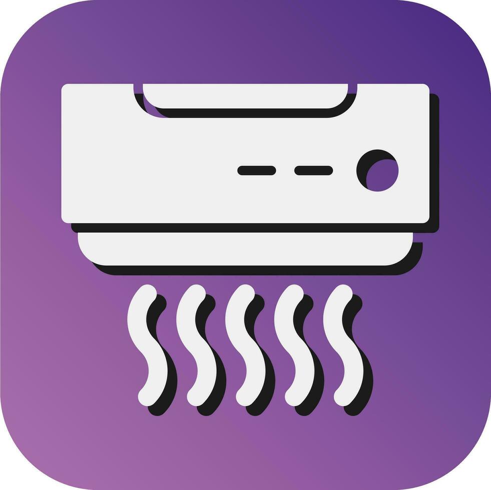 Air Conditioner Vector Glyph Gradient Background Icon For Personal And Commercial Use.