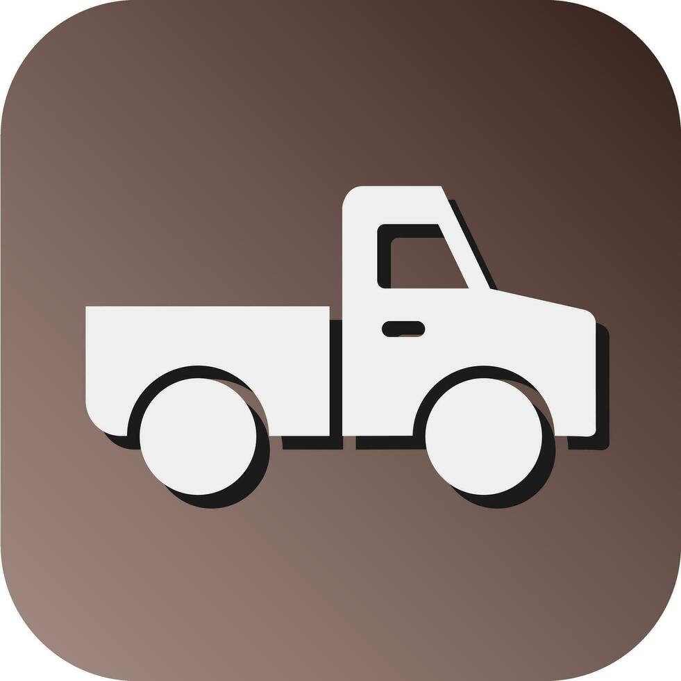 Pickup Truck Vector Glyph Gradient Background Icon For Personal And Commercial Use.