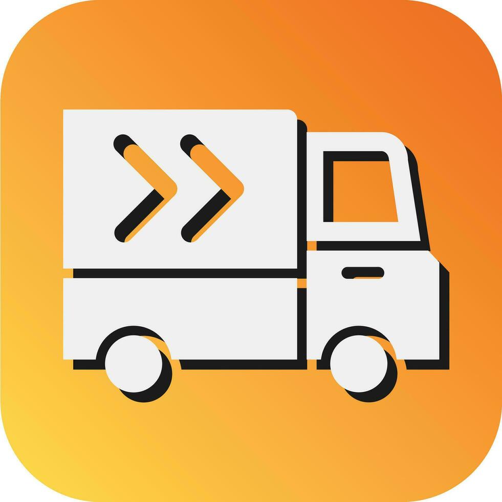 Delivery Truck Vector Glyph Gradient Background Icon For Personal And Commercial Use.