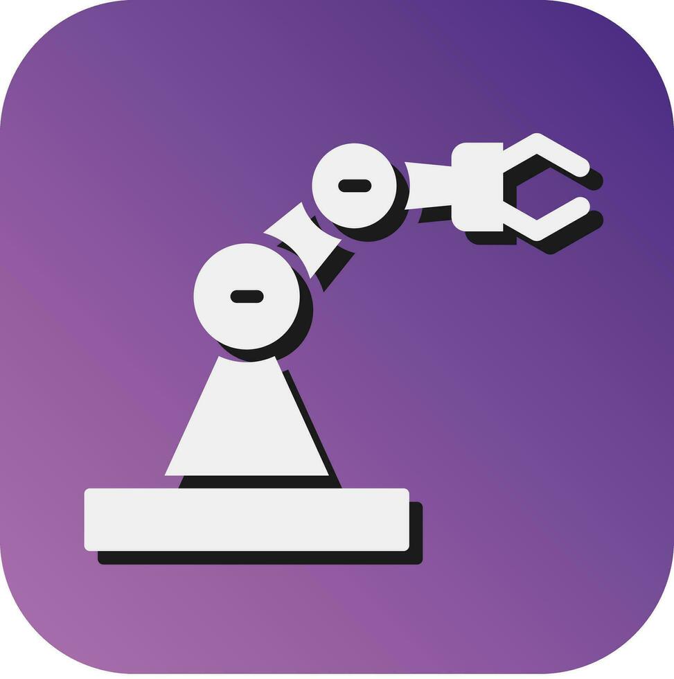 Robotics Vector Glyph Gradient Background Icon For Personal And Commercial Use.