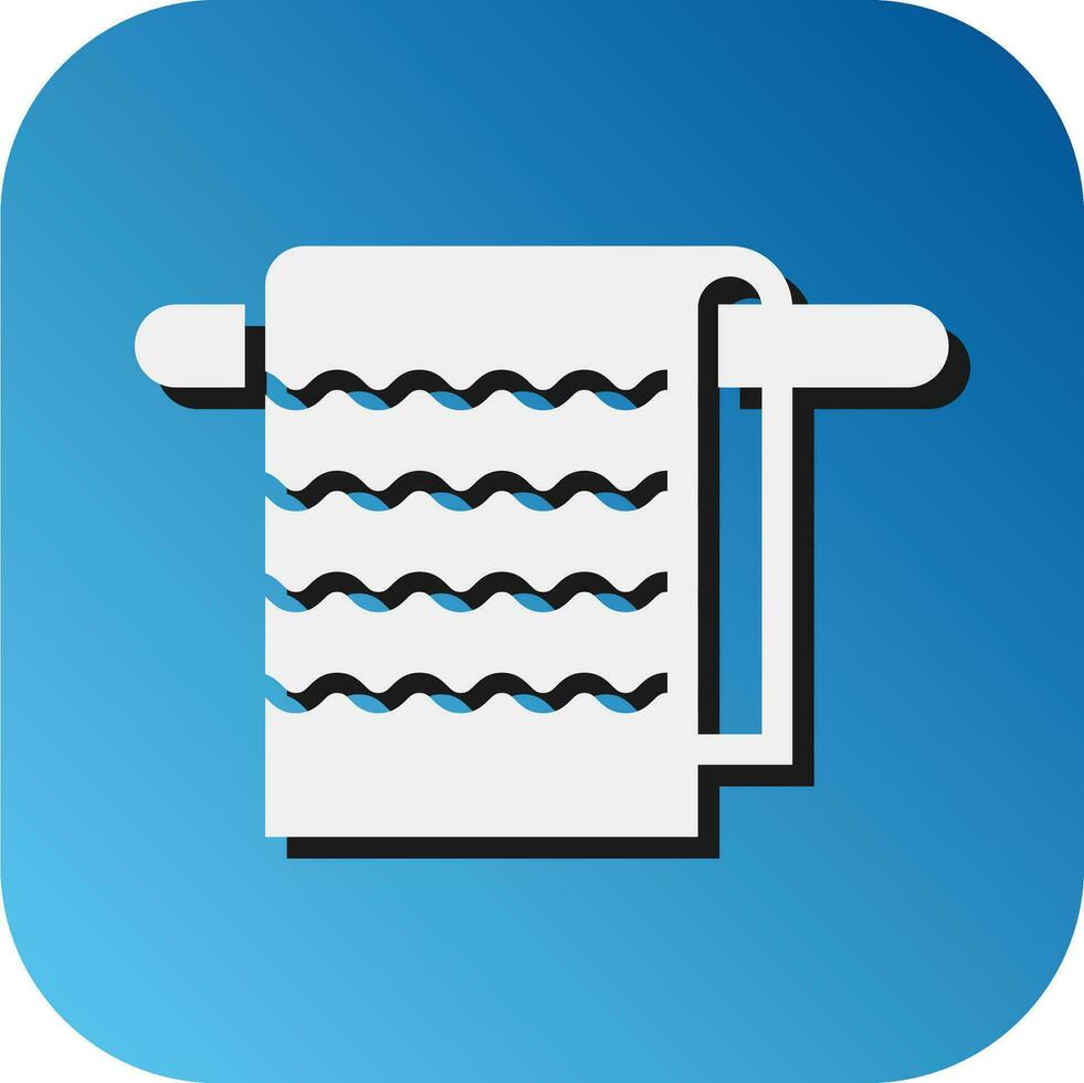 Towel Vector Glyph Gradient Background Icon For Personal And Commercial Use.