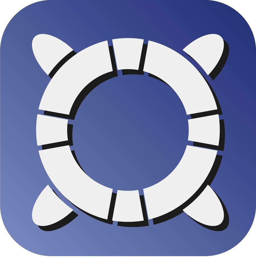 LifeBuoy Vector Glyph Gradient Background Icon For Personal And Commercial Use.