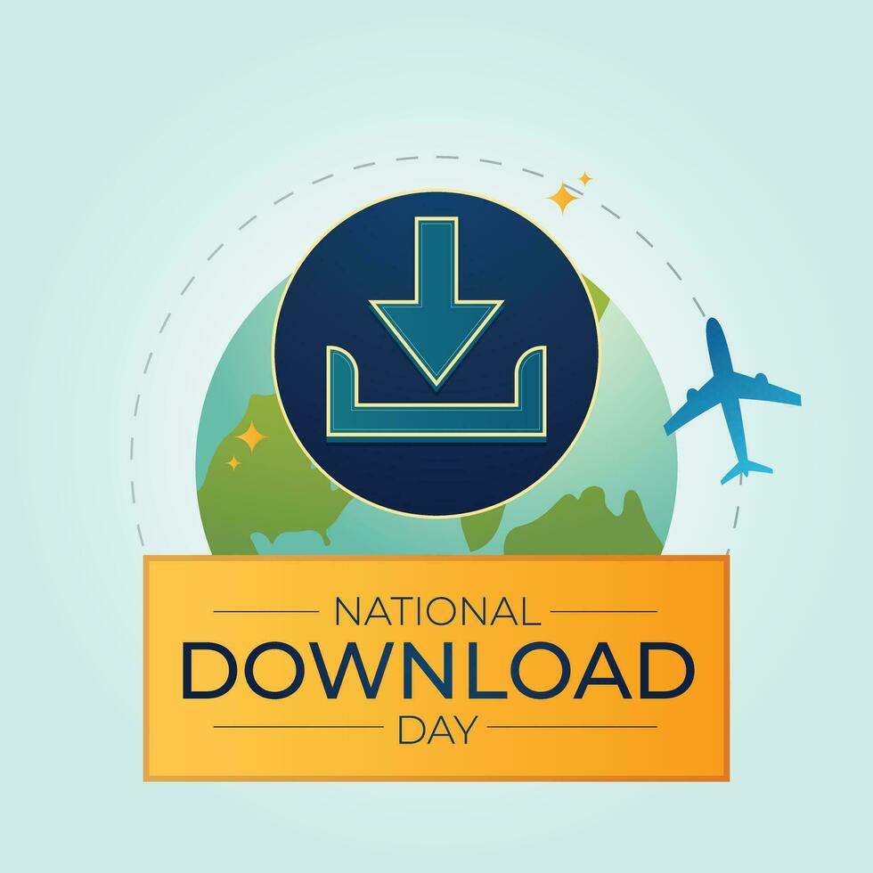 National Download Day design template good for celebration usage. download icon vector design. eps 10. banner template.