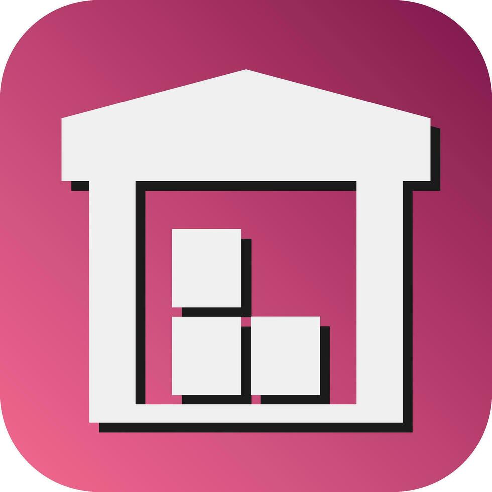 Warehouse Vector Glyph Gradient Background Icon For Personal And Commercial Use.