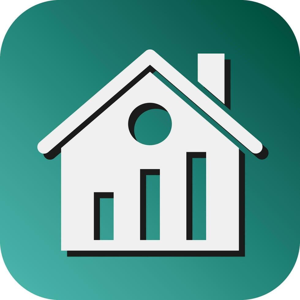 Real Estate Stats Vector Glyph Gradient Background Icon For Personal And Commercial Use.