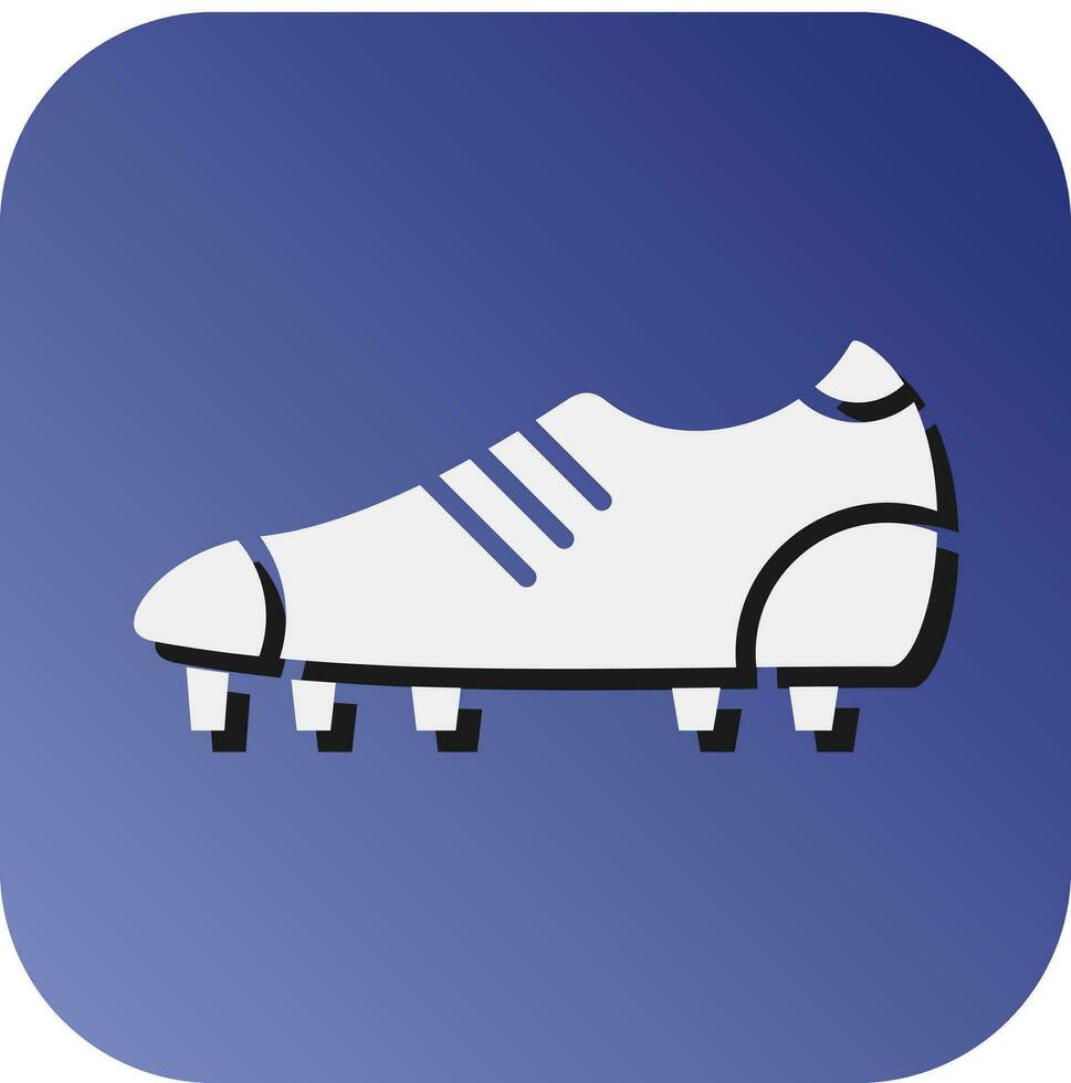 Football Boots Vector Glyph Gradient Background Icon For Personal And Commercial Use.