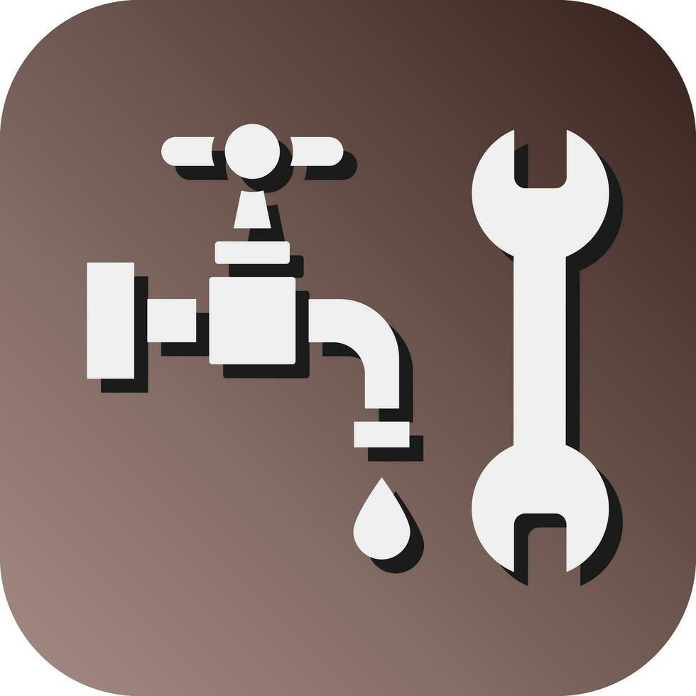 Plumbing Vector Glyph Gradient Background Icon For Personal And Commercial Use.