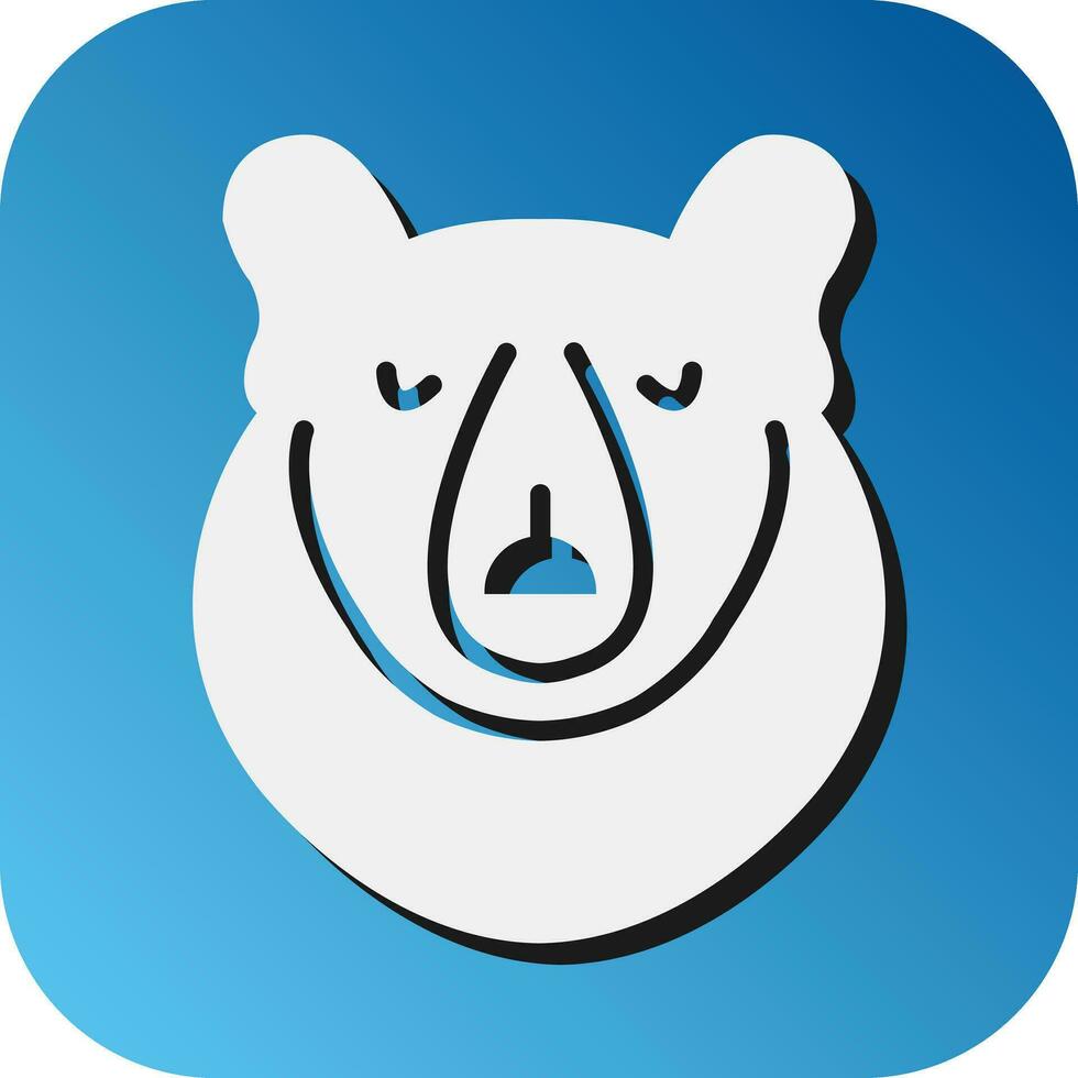 Polar Bear Vector Glyph Gradient Background Icon For Personal And Commercial Use.