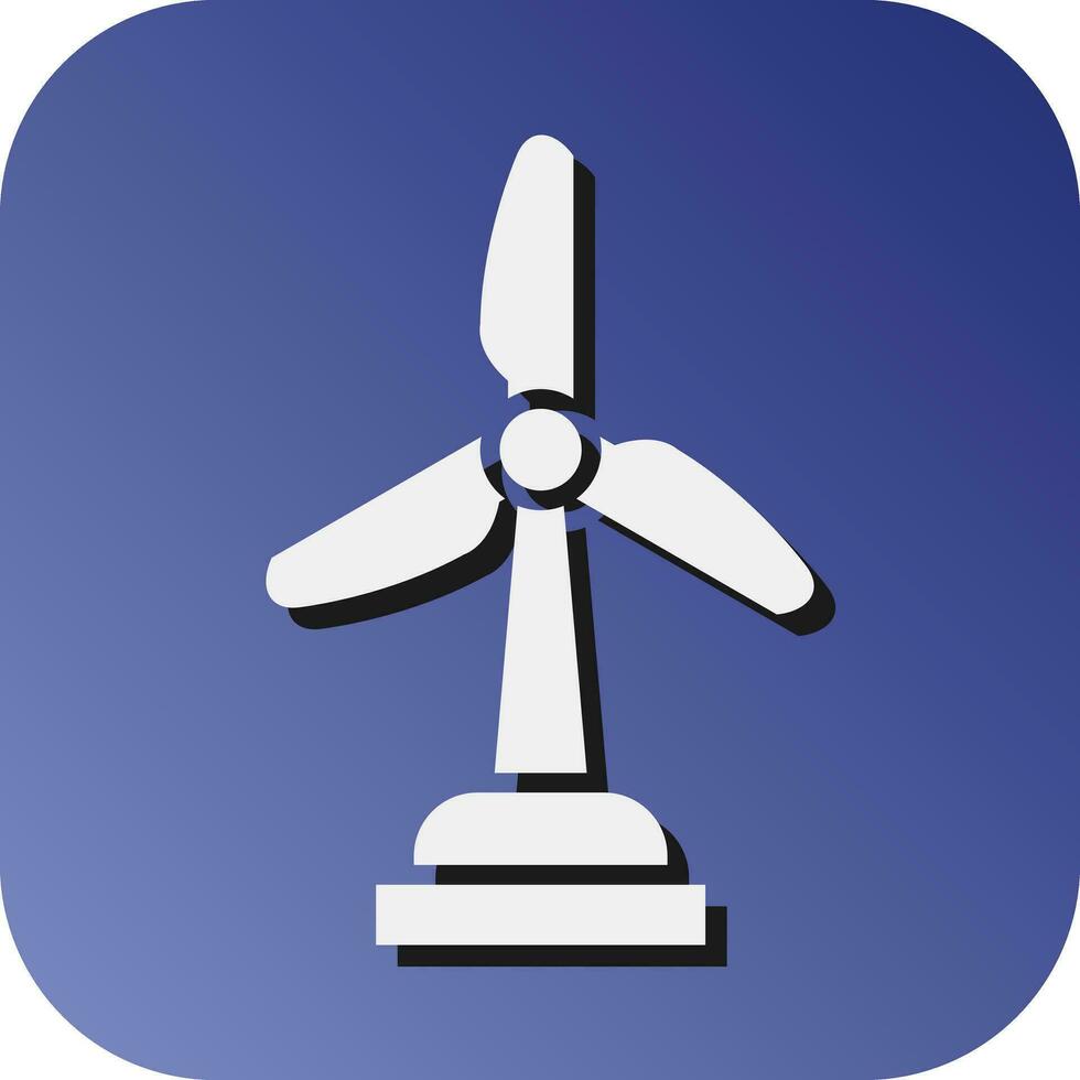 Wind Turbine Vector Glyph Gradient Background Icon For Personal And Commercial Use.