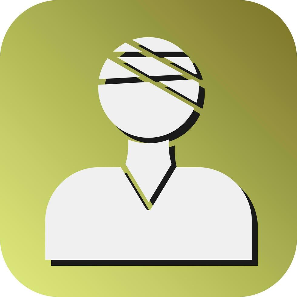 Patient Vector Glyph Gradient Background Icon For Personal And Commercial Use.