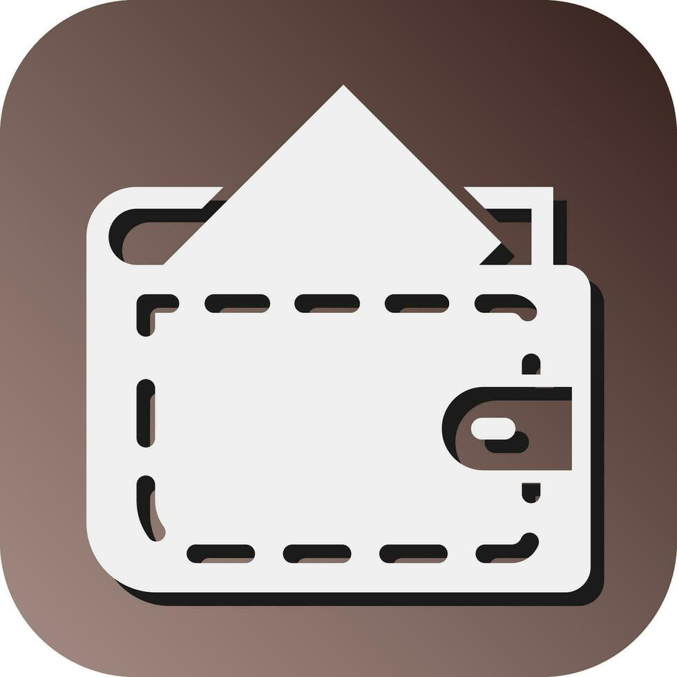 Wallet Vector Glyph Gradient Background Icon For Personal And Commercial Use.