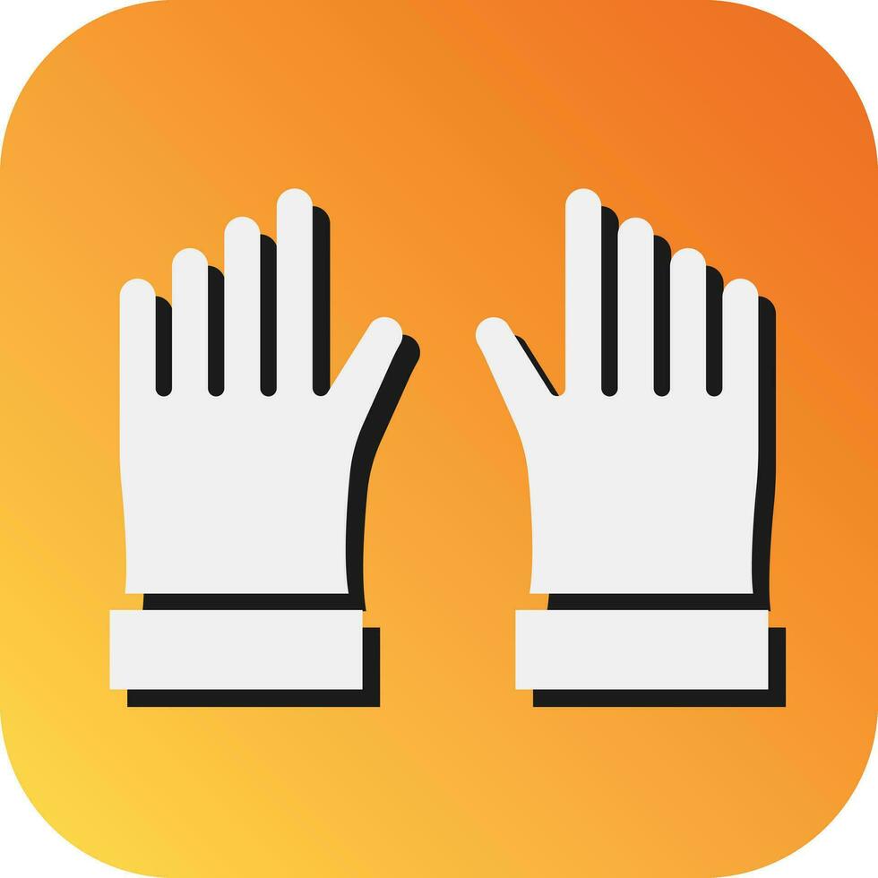 Leather Gloves Vector Glyph Gradient Background Icon For Personal And Commercial Use.