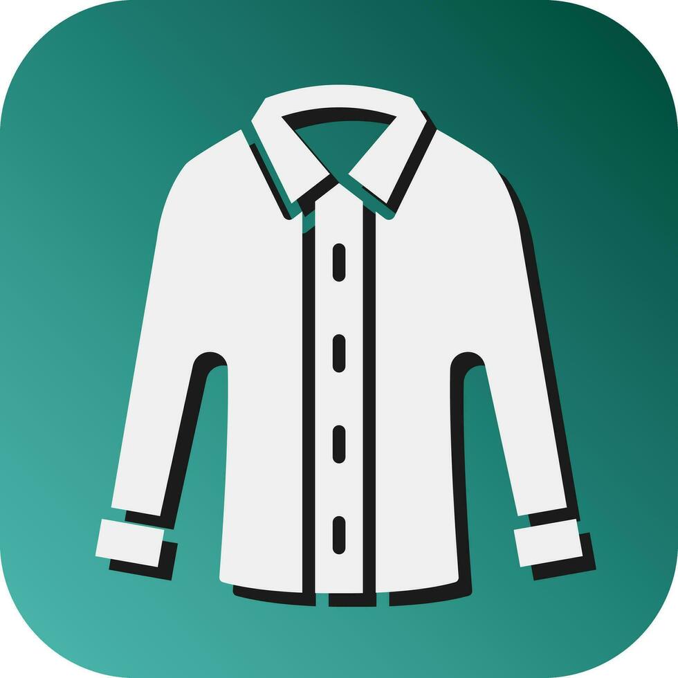 Casual Shirt Vector Glyph Gradient Background Icon For Personal And Commercial Use.