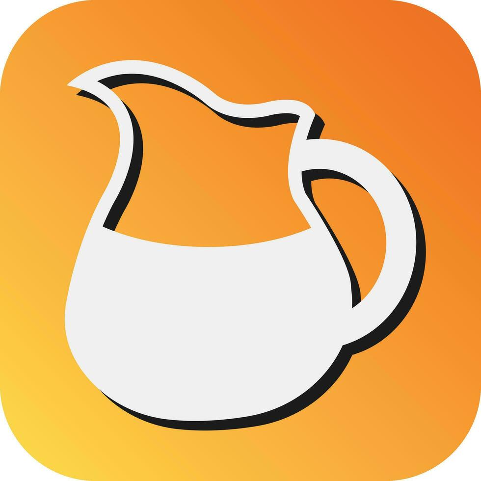 Jug Vector Glyph Gradient Background Icon For Personal And Commercial Use.