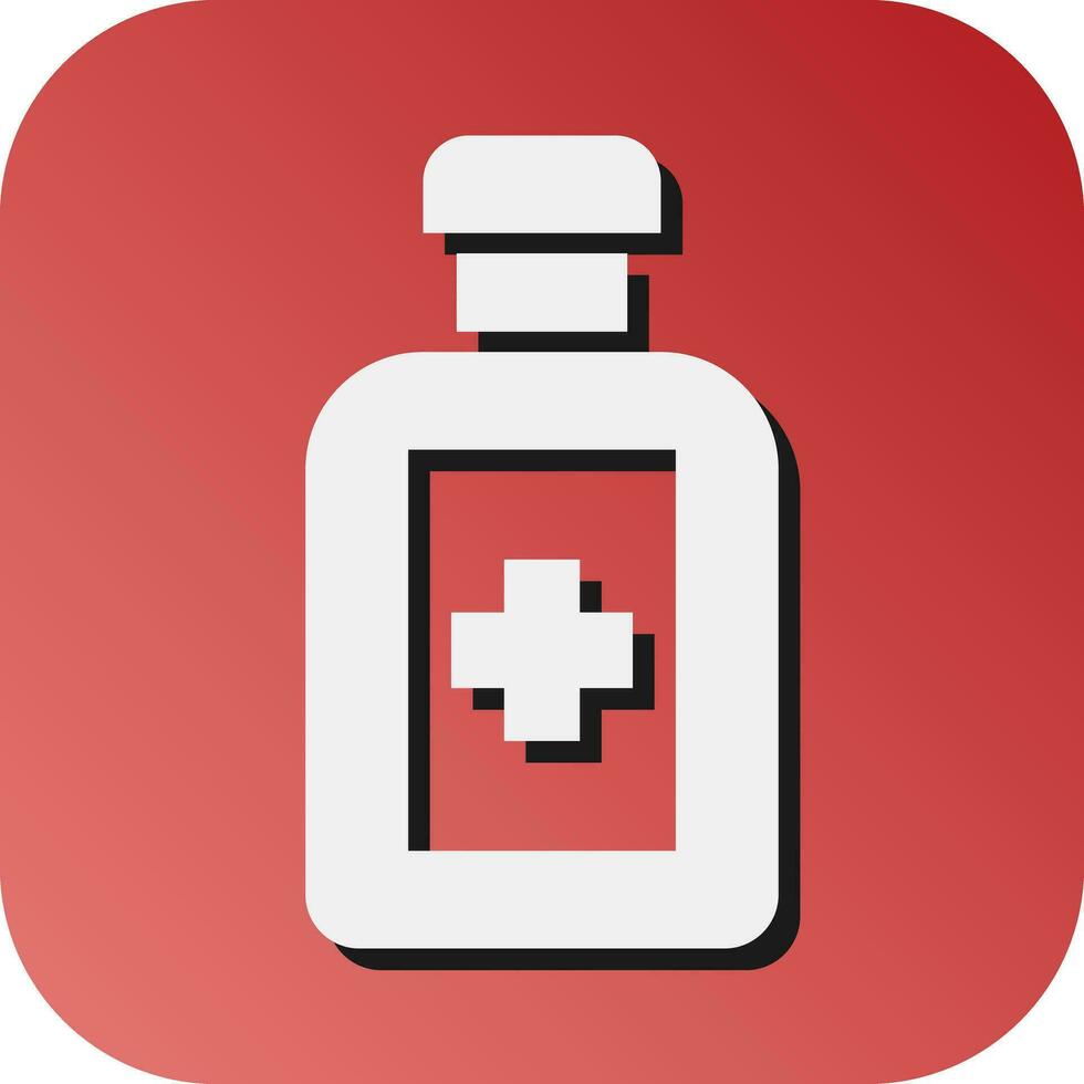 Medicine Bottle Vector Glyph Gradient Background Icon For Personal And Commercial Use.