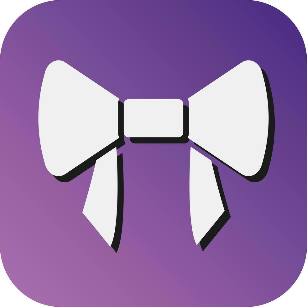 Bow Tie Vector Glyph Gradient Background Icon For Personal And Commercial Use.