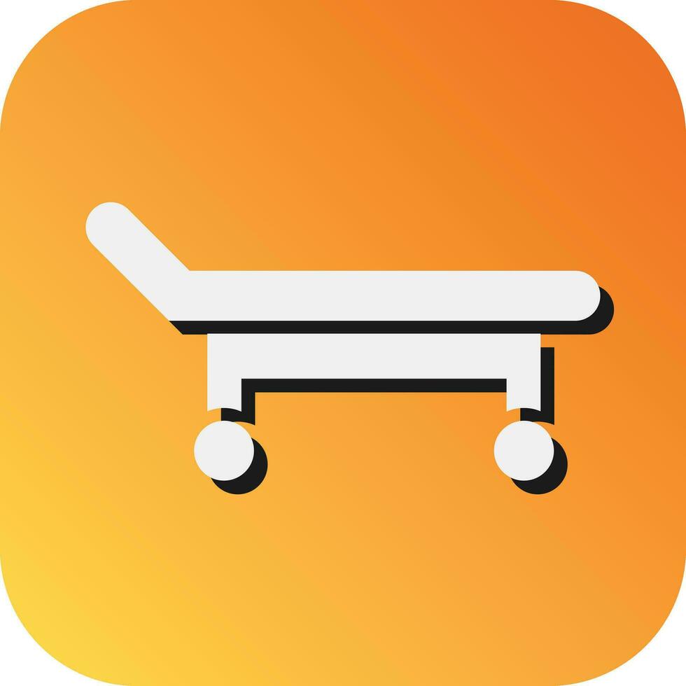 Stretcher Vector Glyph Gradient Background Icon For Personal And Commercial Use.
