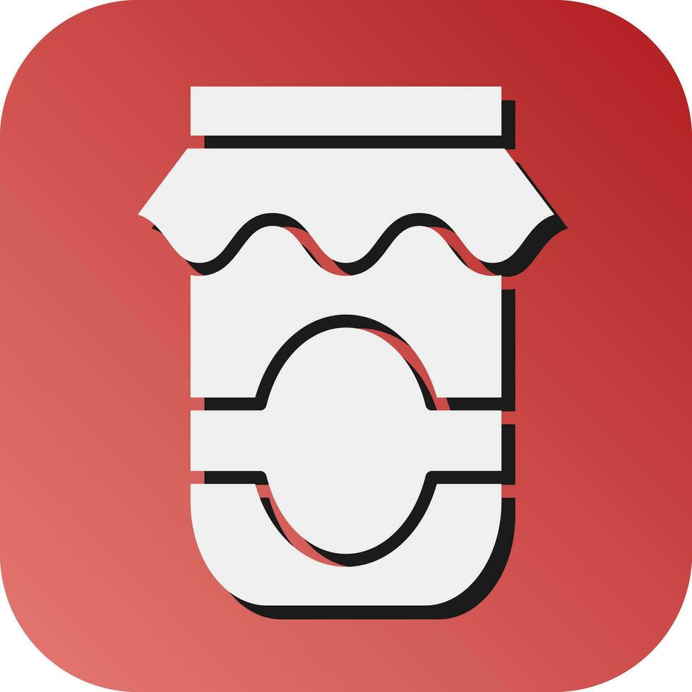 Jam Jar Vector Glyph Gradient Background Icon For Personal And Commercial Use.
