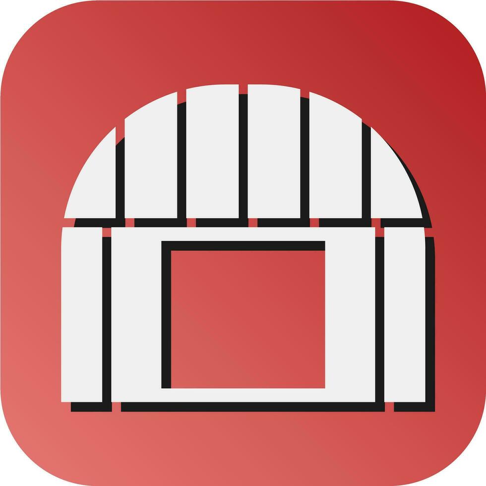 Hangar Vector Glyph Gradient Background Icon For Personal And Commercial Use.