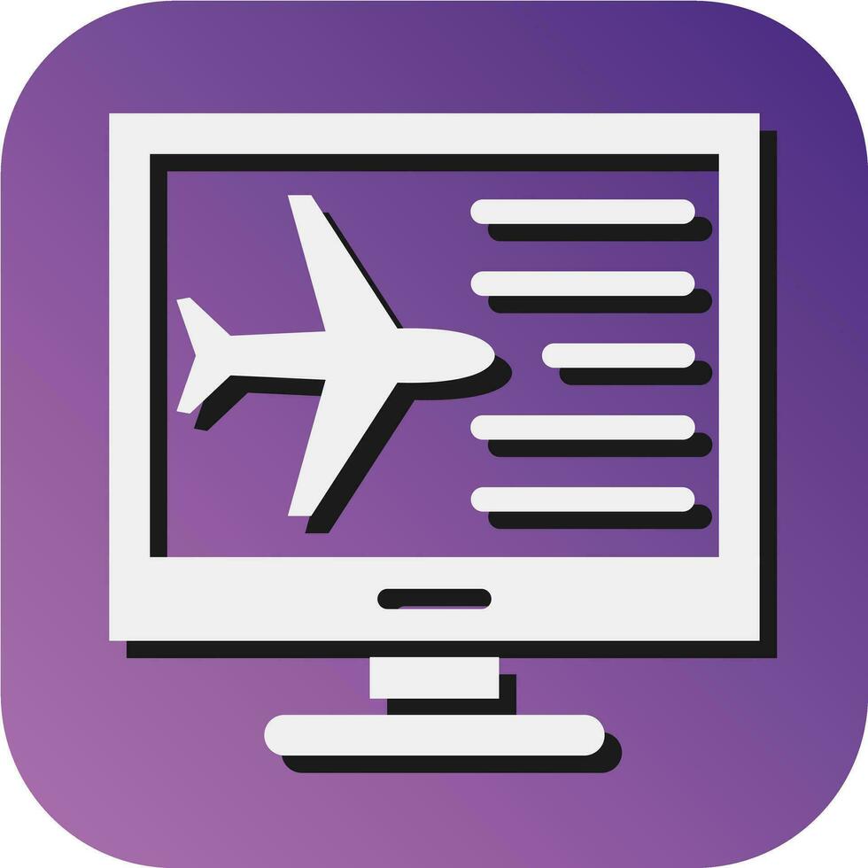 Flight Info Vector Glyph Gradient Background Icon For Personal And Commercial Use.