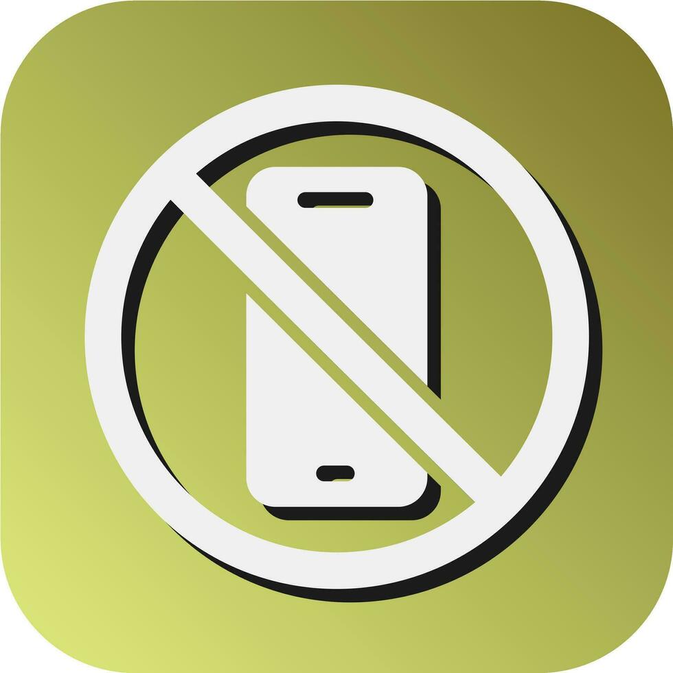 No Phone Vector Glyph Gradient Background Icon For Personal And Commercial Use.