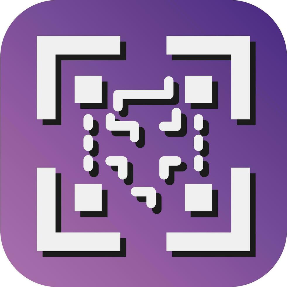 Qr Code Vector Glyph Gradient Background Icon For Personal And Commercial Use.