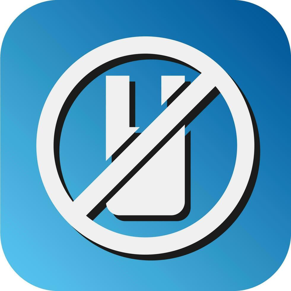 No Plastic Bag Vector Glyph Gradient Background Icon For Personal And Commercial Use.