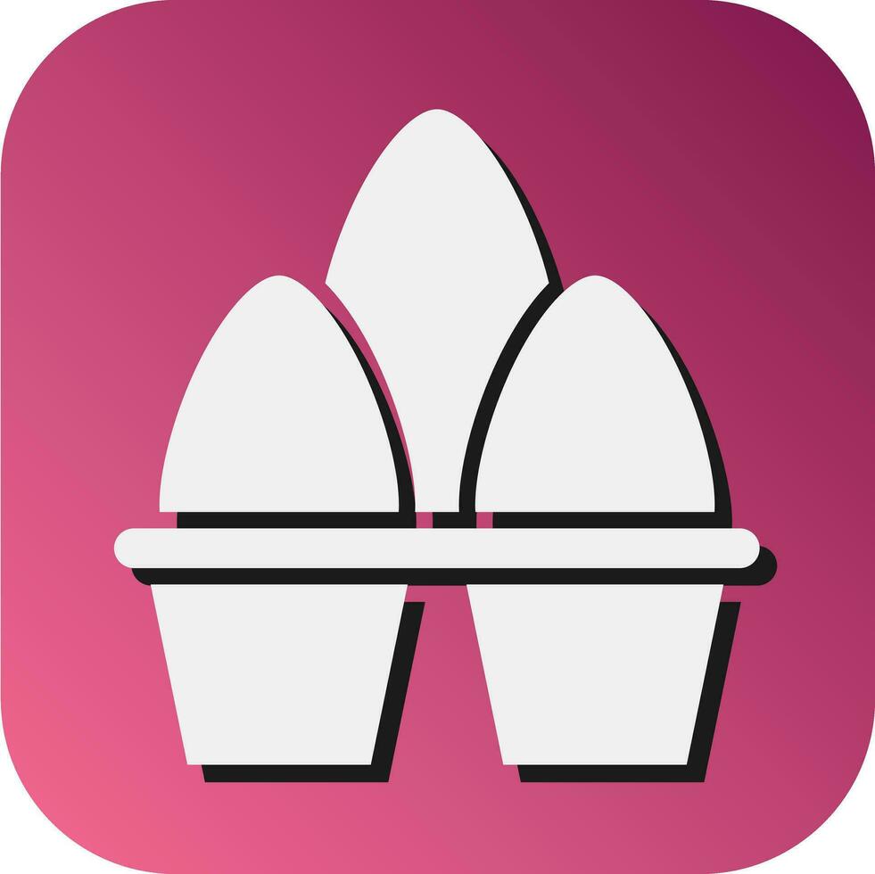 Egg Carton Vector Glyph Gradient Background Icon For Personal And Commercial Use.