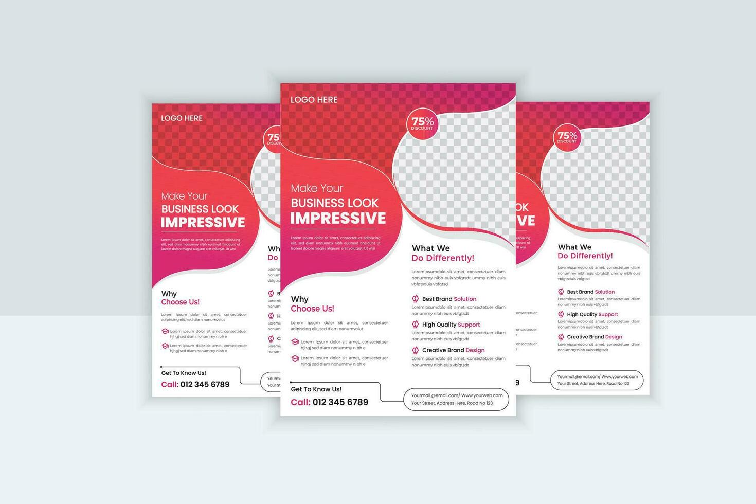 professional business flyer design vector