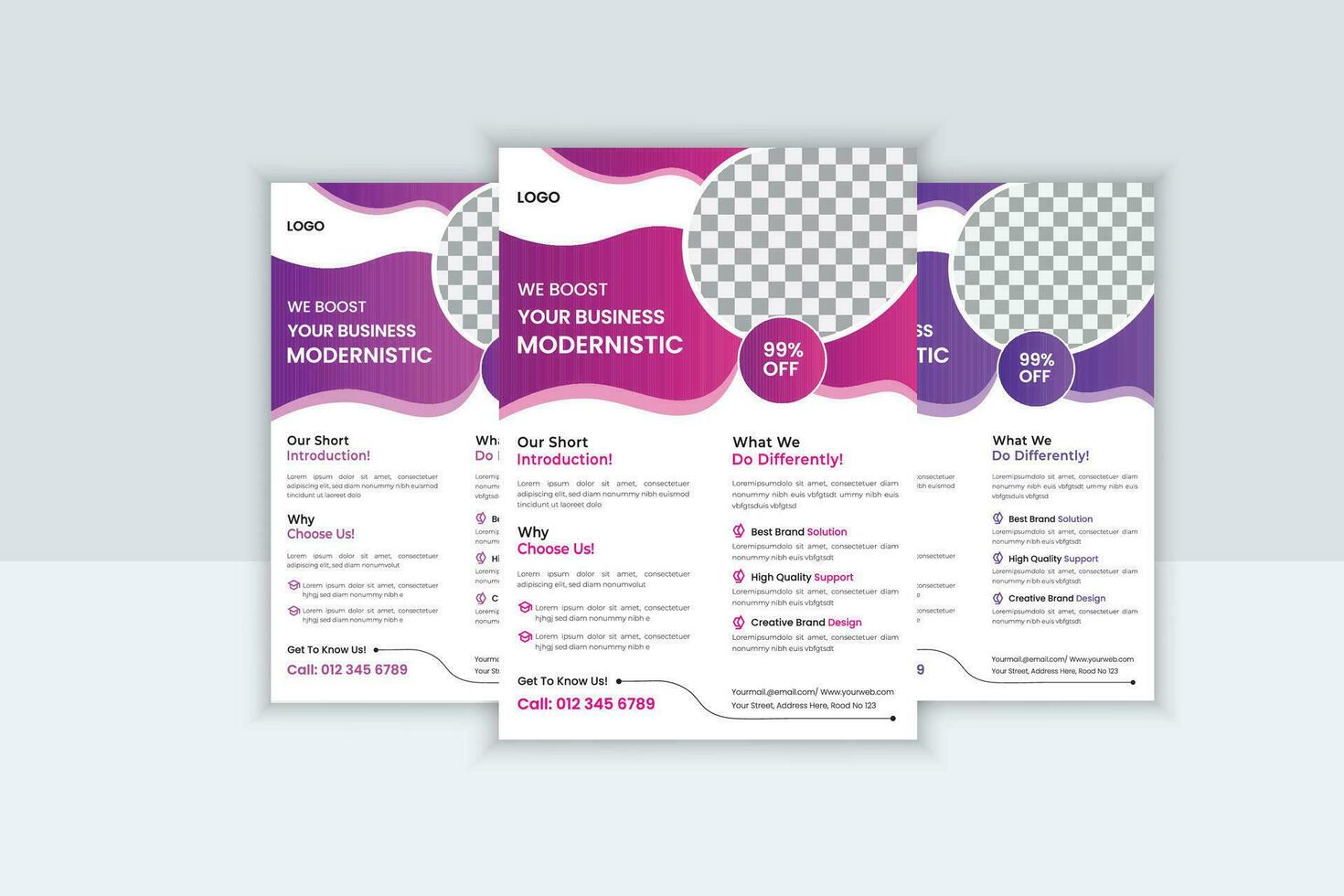 professional business flyer design vector
