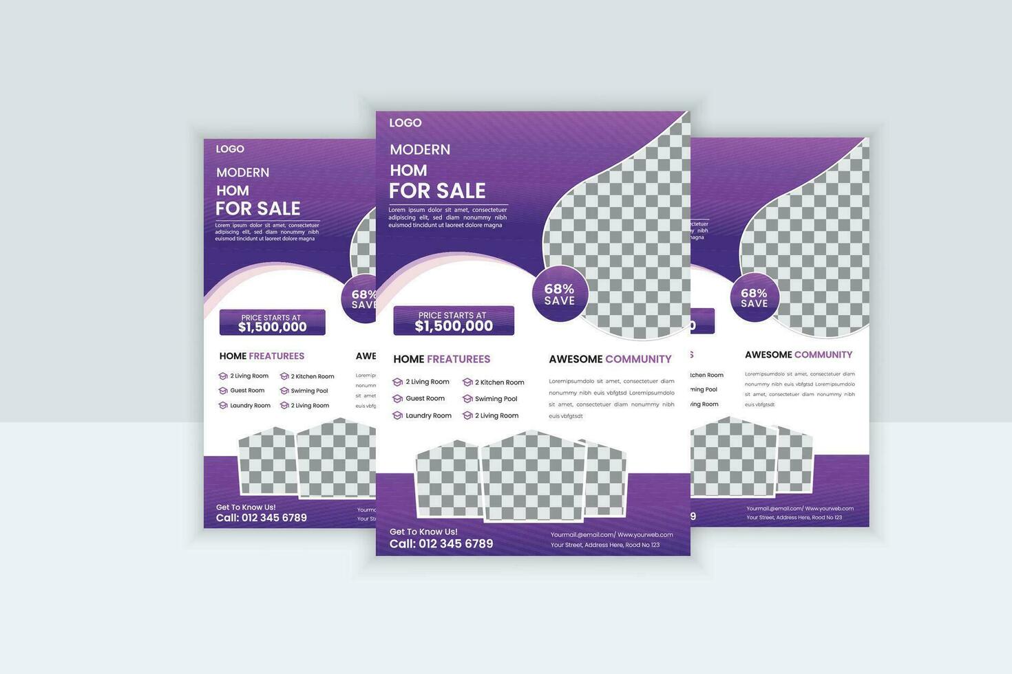 professional flyer design vector