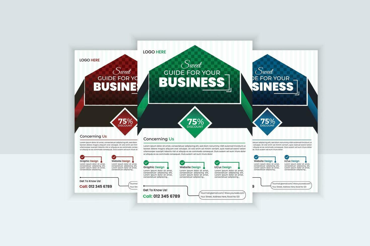 professional business flyer design vector