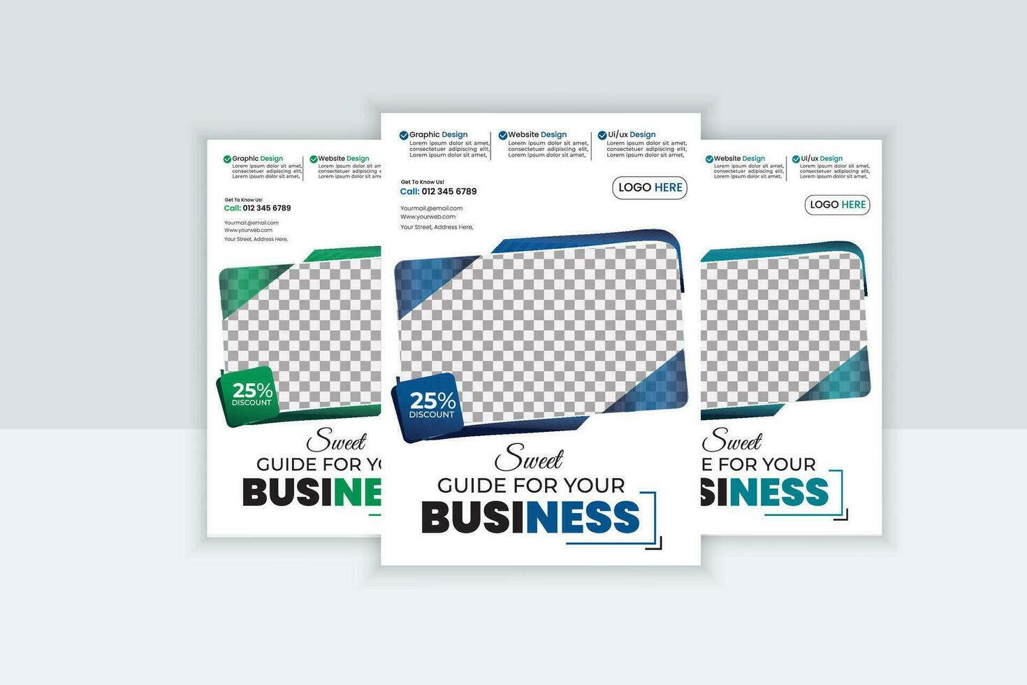 professional business flyer design vector