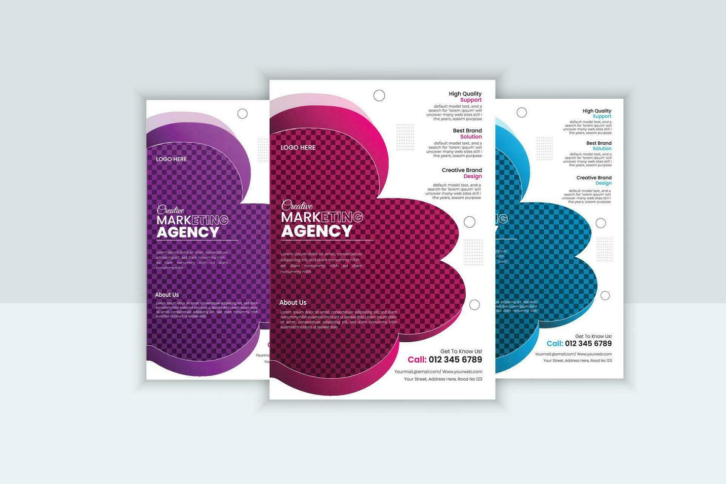 professional business flyer design vector