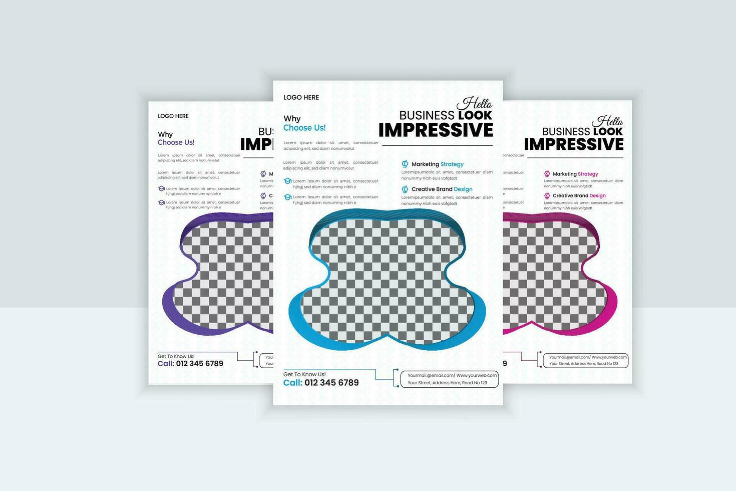 professional business flyer design vector