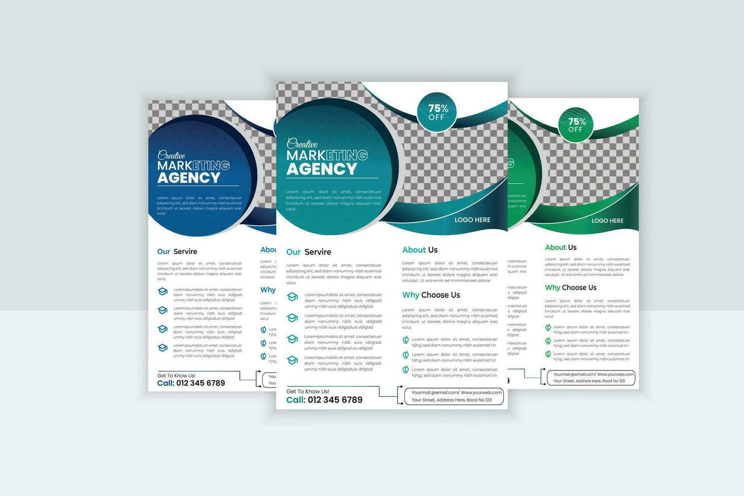 professional business flyer design vector