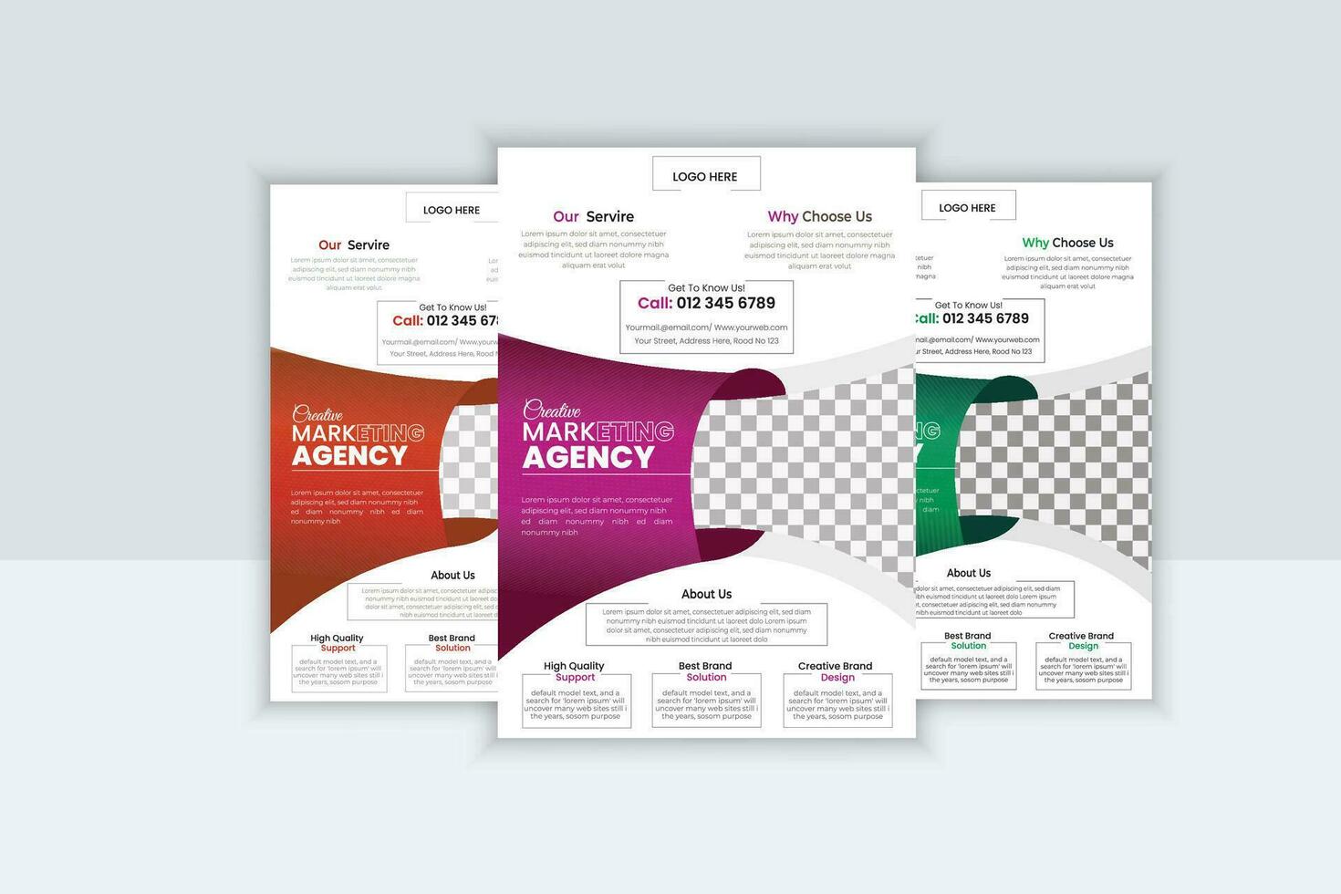 professional business flyer design vector